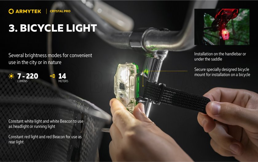 Multifunkciós lámpa Armytek Crystal Pro - sárga