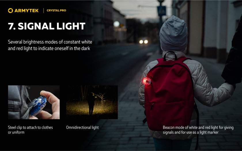 Multifunkciós lámpa Armytek Crystal Pro - sárga