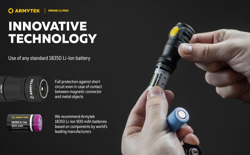Zseblámpa Armytek Prime C1 Pro meleg fény