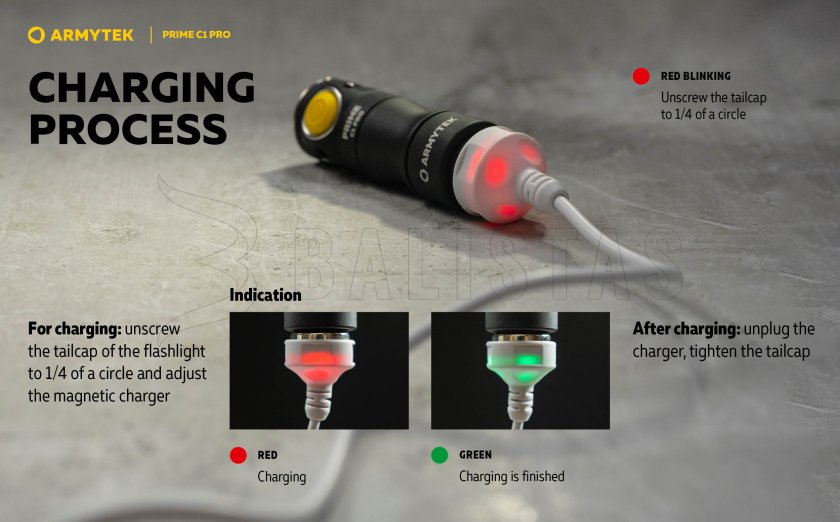 Zseblámpa Armytek Prime C1 Pro meleg fény