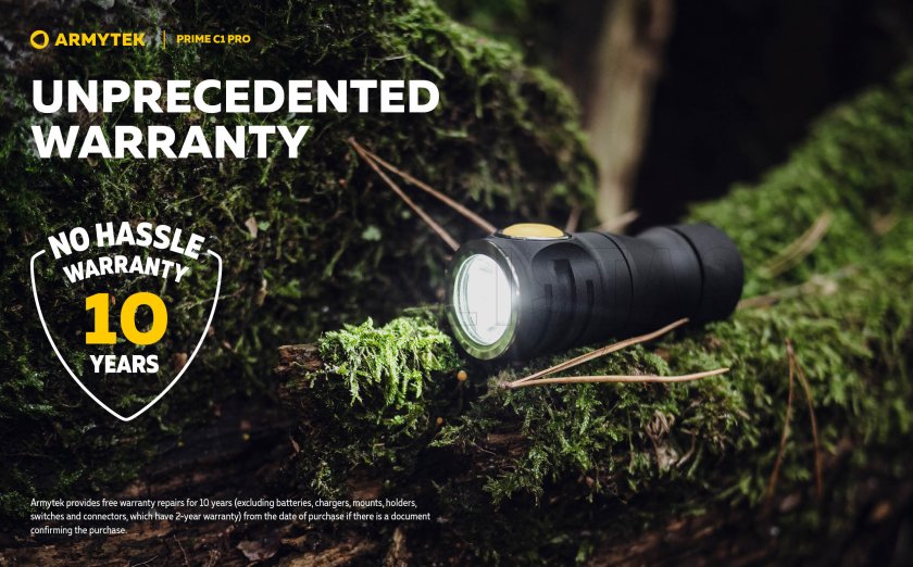 Zseblámpa Armytek Prime C1 Pro meleg fény