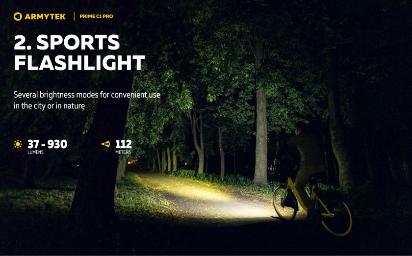 Zseblámpa Armytek Prime C1 Pro meleg fény