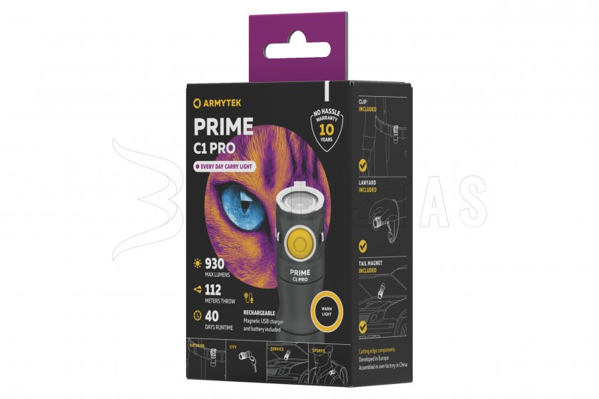 Zseblámpa Armytek Prime C1 Pro meleg fény