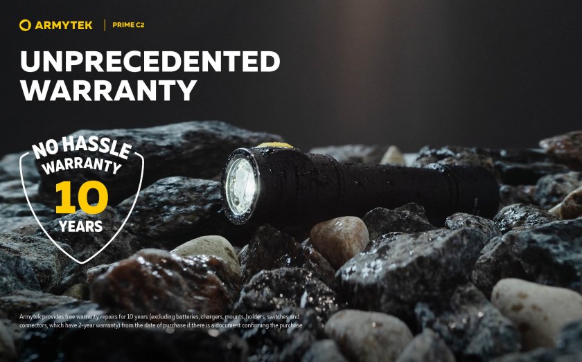 Svítilna Armytek Prime C2 - meleg fény