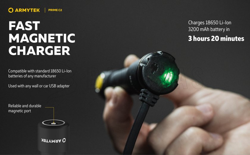 Zseblámpa Armytek Prime C2 - hideg fény