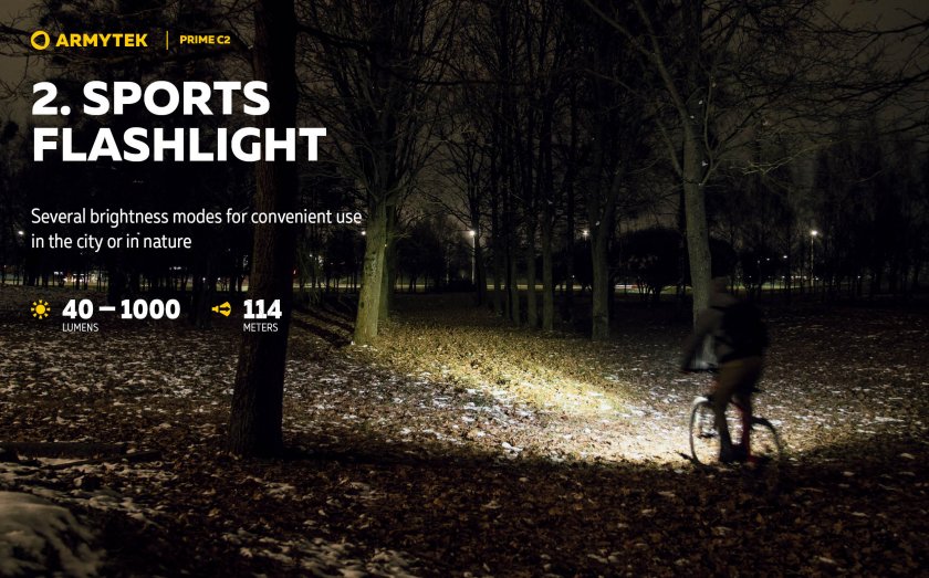 Zseblámpa Armytek Prime C2 - hideg fény