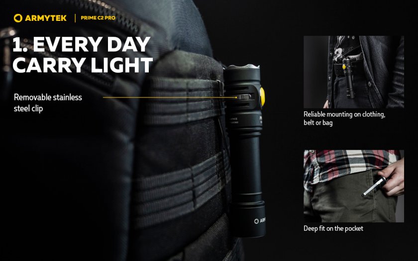 Svítilna Armytek Prime C2 Pro v4 Meleg fény