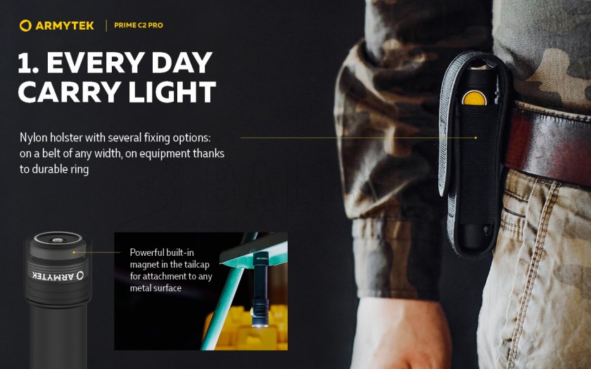 Svítilna Armytek Prime C2 Pro v4 Meleg fény