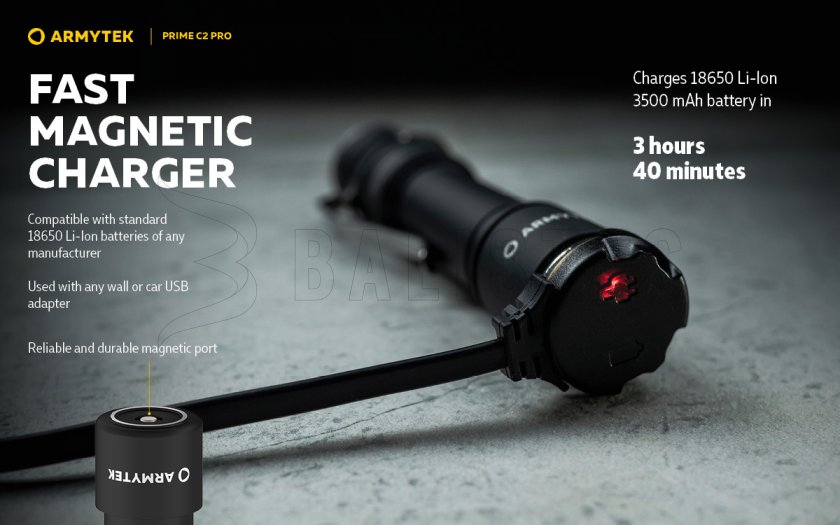Svítilna Armytek Prime C2 Pro v4 Meleg fény