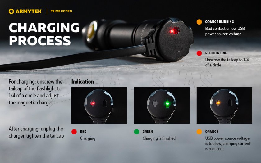 Svítilna Armytek Prime C2 Pro v4 Meleg fény