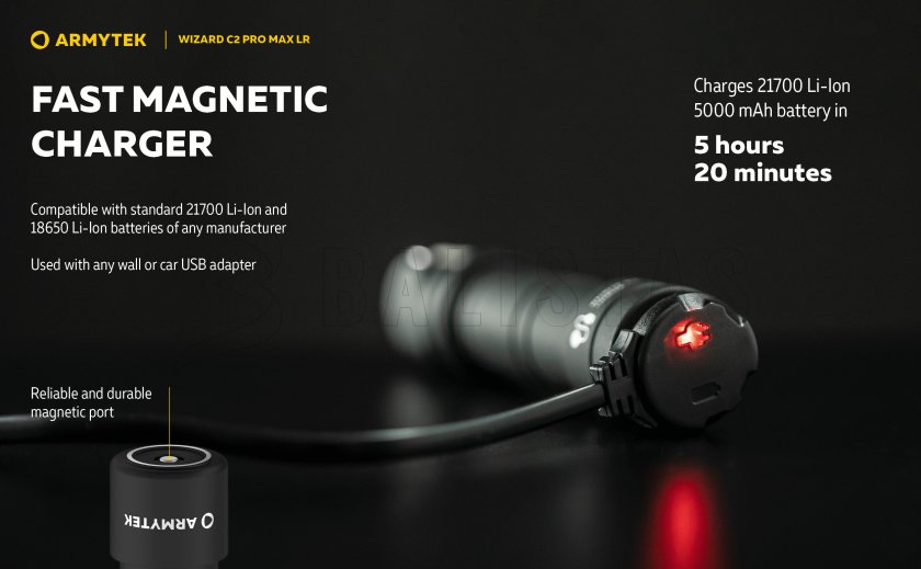Zseblámpa Armytek Wizard C2 Pro MAX LR hideg fény