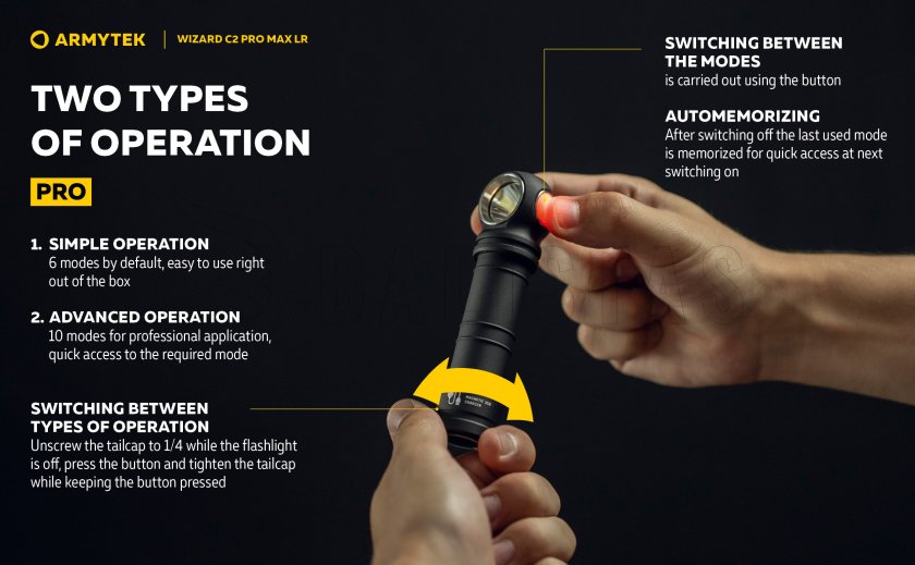 Zseblámpa Armytek Wizard C2 Pro MAX LR hideg fény