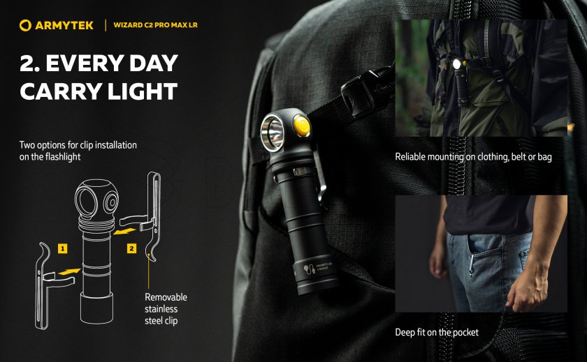 Zseblámpa Armytek Wizard C2 Pro MAX LR hideg fény