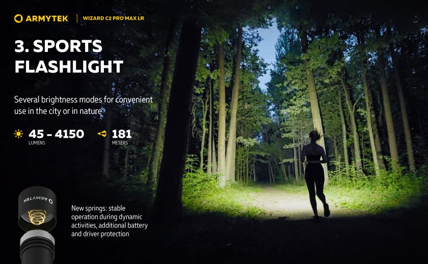 Zseblámpa Armytek Wizard C2 Pro MAX LR hideg fény