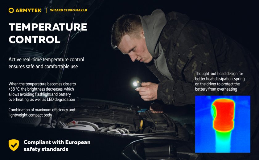 Zseblámpa Armytek Wizard C2 Pro MAX LR hideg fény