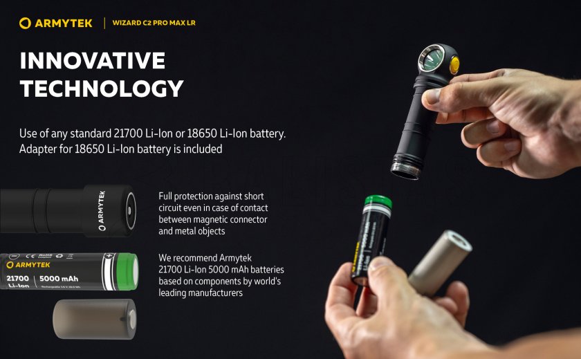 Zseblámpa Armytek Wizard C2 Pro MAX LR hideg fény