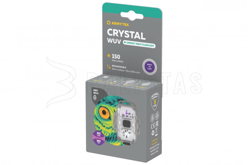 Multifunkciós lámpa Armytek Crystal - szürke UV