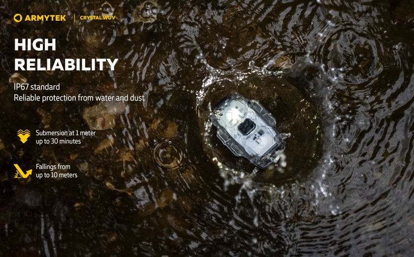 Multifunkciós lámpa Armytek Crystal - szürke UV