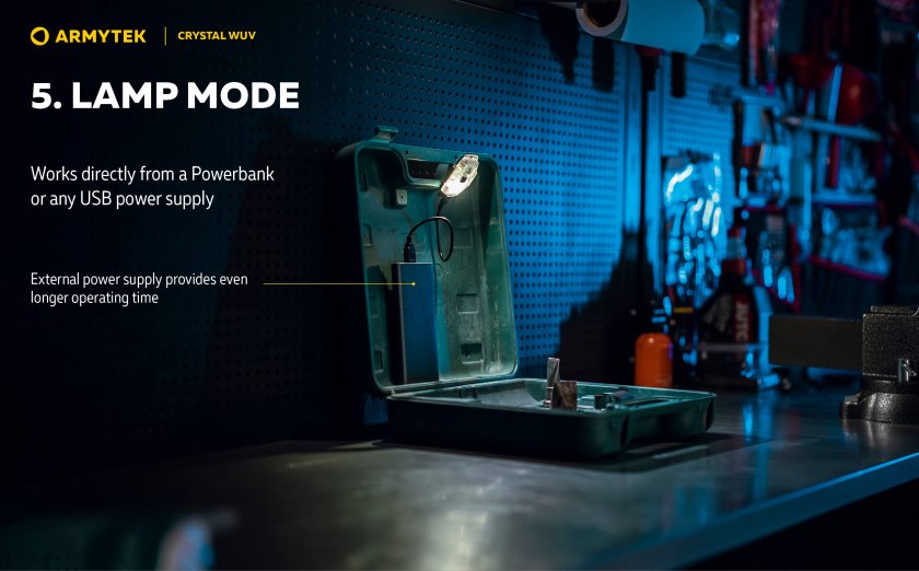 Multifunkciós lámpa Armytek Crystal - szürke UV