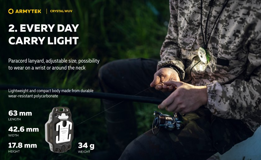 Multifunkciós lámpa Armytek Crystal - szürke UV