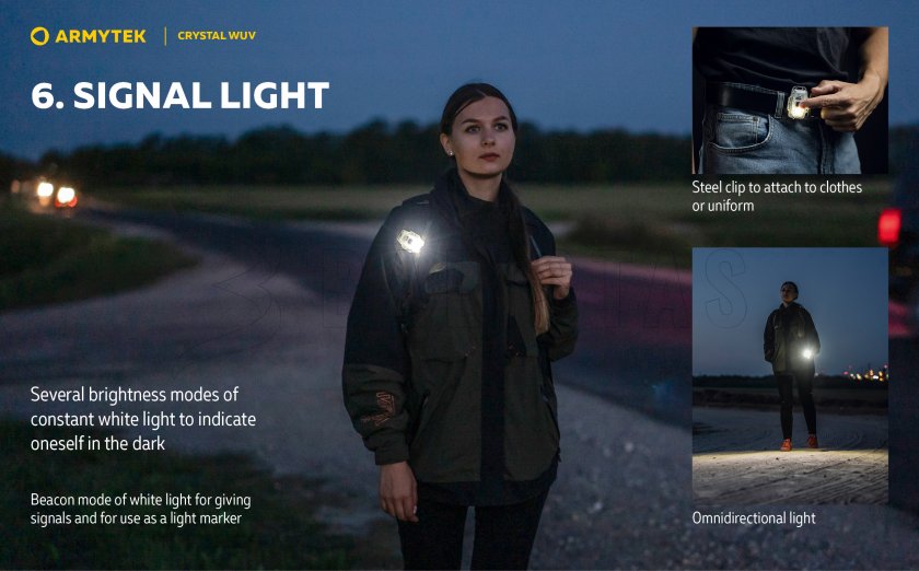 Multifunkciós lámpa Armytek Crystal - szürke UV