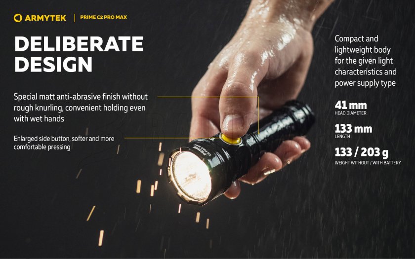 Armytek Prime C2 Pro Max elemlámpa, hideg fény