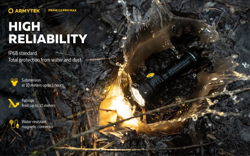 Armytek Prime C2 Pro Max elemlámpa, hideg fény