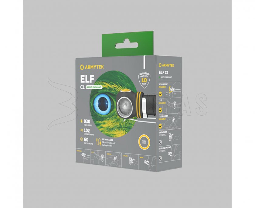 Multifunkciós lámpa Armytek Elf C1 v2 meleg fény