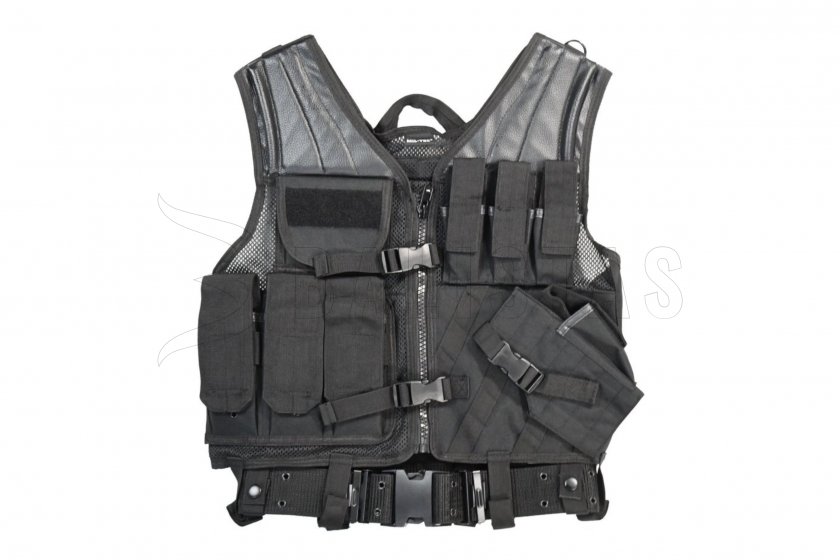 Taktikai mellény Mil-Tec CROSSDRAW USMC fekete