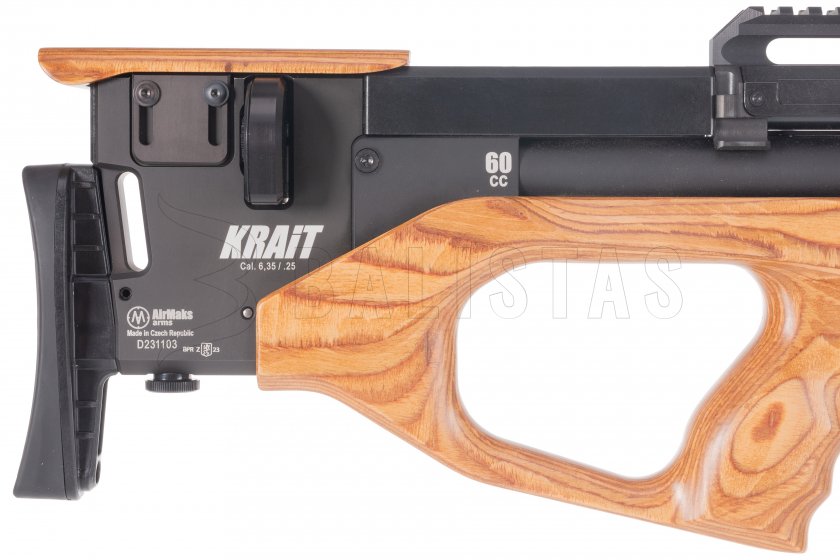 Légpuska AirMaks Krait WL 6,35mm Light Brown Lamino