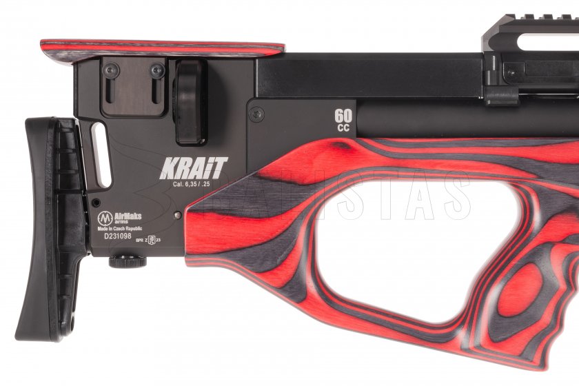Légpuska AirMaks Krait WX 700cc 5,5mm Red Lamino