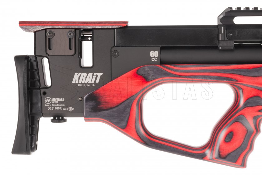 Légpuska AirMaks Krait WX Tube 6,35mm Red Lamino