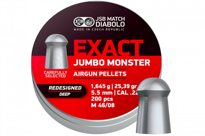 Diabolo JSB Exact Jumbo Monster Redesigned DEEP 5,52mm 200db