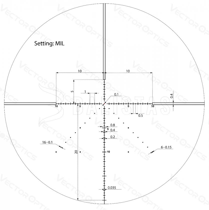 Távcső Vector Optics Veyron 4-16x44 IR FFP Compact