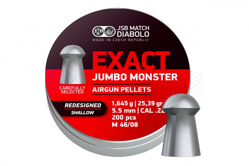 Diabolo JSB Exact Jumbo Monster Redesigned Shallow 5,52mm 200db