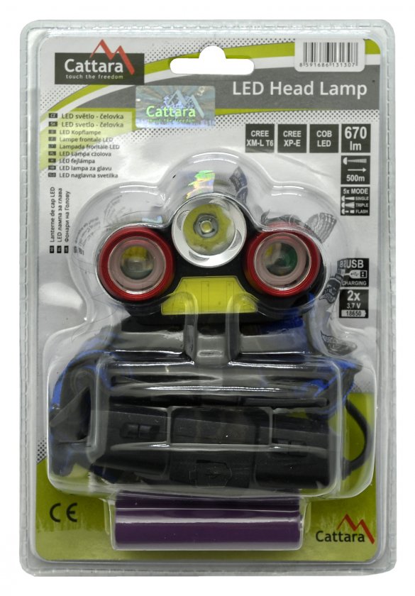 LED fejlámpa 670lm TRIO