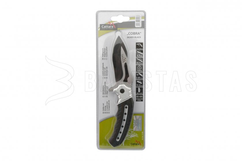 Zsebkés COBRA 20cm biztonsági zárral, ezüst színű