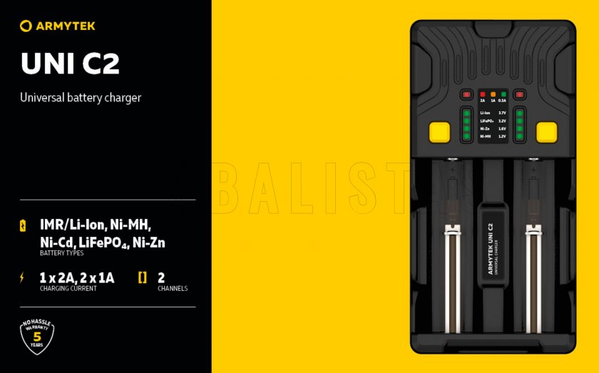 Töltő Armytek UNI C2 plug type C