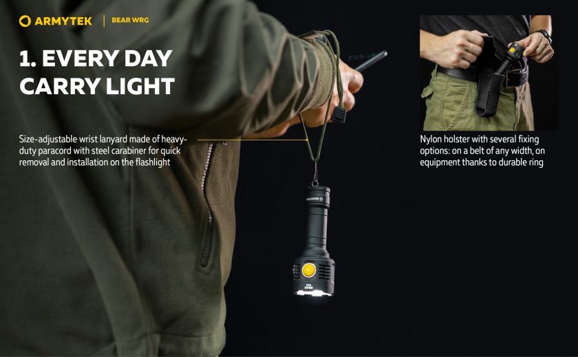Multifunkciós zseblámpa Armytek Bear WRG