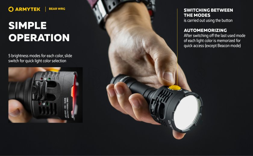 Multifunkciós zseblámpa Armytek Bear WRG