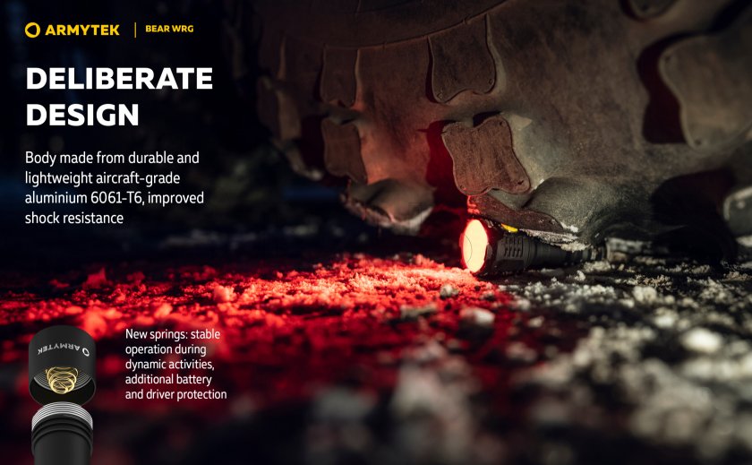 Multifunkciós zseblámpa Armytek Bear WRG