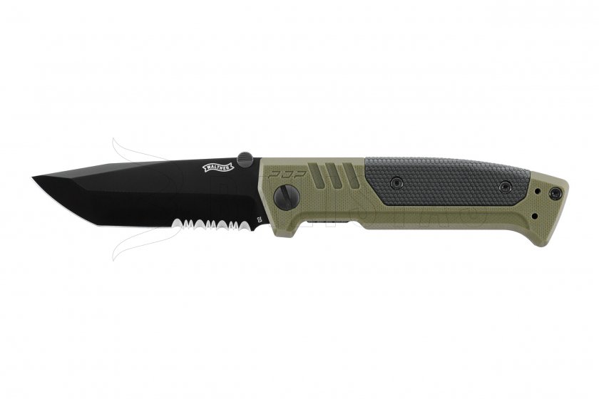 Kés Walther PDP Tanto serrated OD green