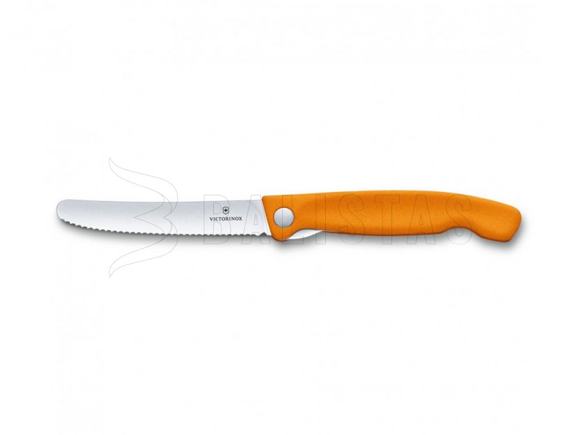 Zöldséghámozó zárókés Victorinox hullámos élű Narancssárga
