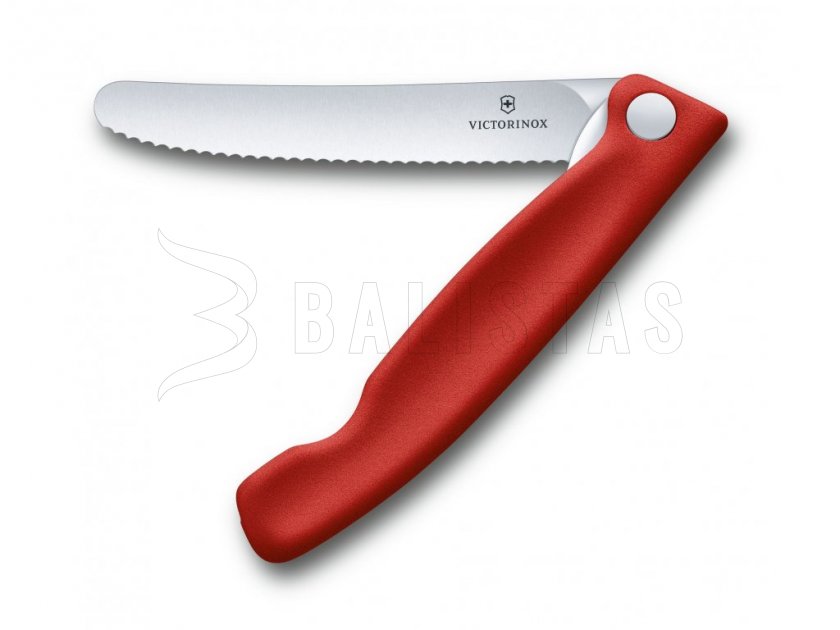 Zöldséghez való zsebkés Victorinox, hullámos él, piros