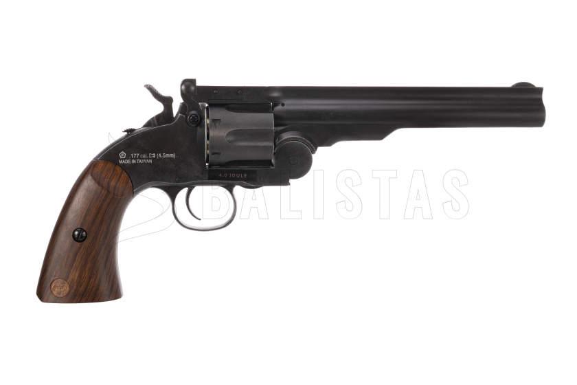Légpisztoly revolver ASG Schofield 6" Fekete 4,5mm Diabolo