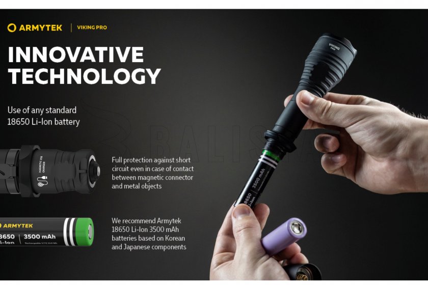 Zseblámpa Armytek Viking PRO SET hideg fény