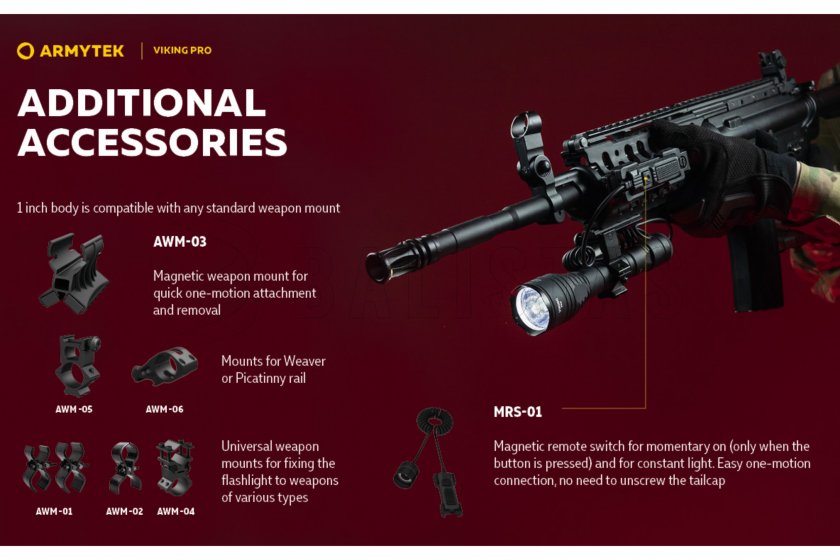 Zseblámpa Armytek Viking PRO SET hideg fény