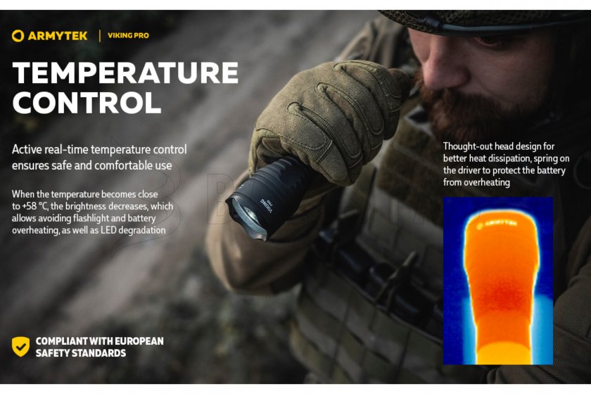Zseblámpa Armytek Viking PRO SET hideg fény