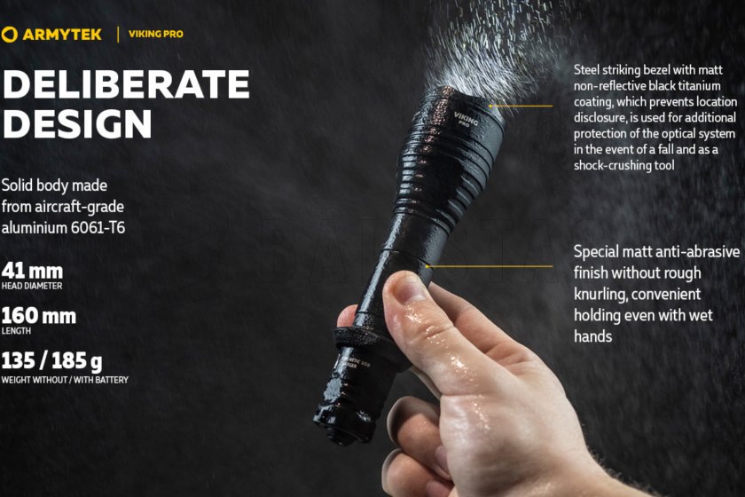 Zseblámpa Armytek Viking PRO SET hideg fény
