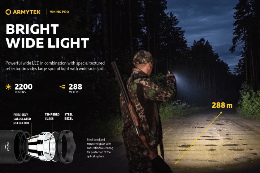 Zseblámpa Armytek Viking PRO SET hideg fény
